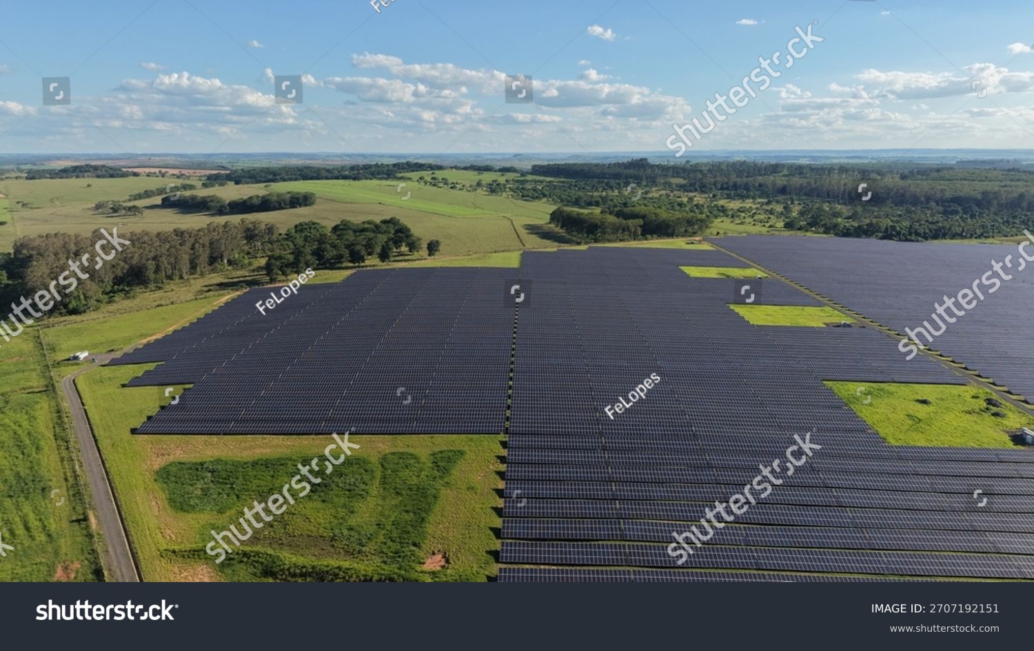 Solar panels producing clean energy